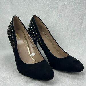 Mossimo, black with gold studded 3.5 inch heels